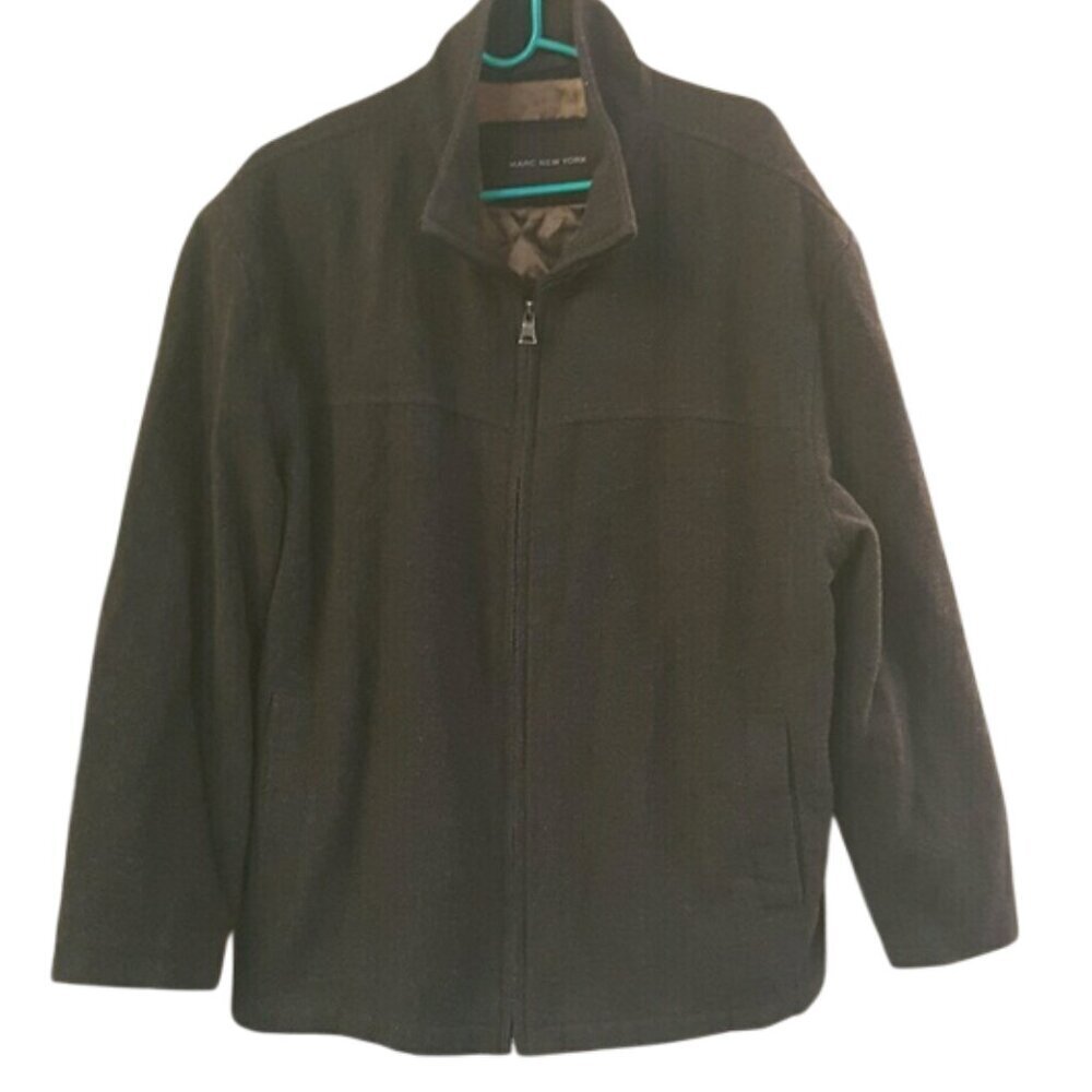 Marc New York Mens brown peacoat size XL